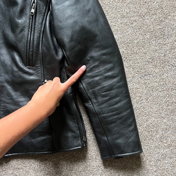 First Classics Black Leather Motorcycle Biker Jacket Women’s M Removable Lining - Picture 11 of 16